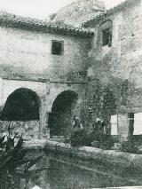 Iglesia de la Magdalena. Estado del minarete a principios del siglo XX. Archivo IEG