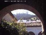 Iglesia de la Magdalena. Vista del Castillo desde el patio