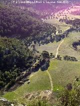 Camino de los Arrieros. Desde lo alto del Salto del Brincola