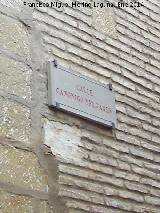 Calle Cannigo Melgares. Placa