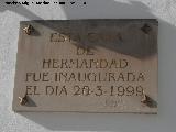 Capilla de la Virgen de la Cabeza. Placa