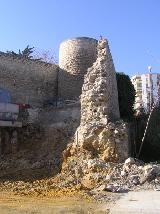 Muralla de Jan. Lienzo desaparecido del Torren Cilindrico al Torren D. Destruido por la obras