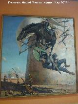 Museo Provincial. Don Quijote y los Molinos. don Quixote pobre loco. Jos Moreno Carbonero siglo XX