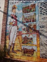 Batalla de Bailn. General Castaos. Azulejos de la Casa de Postas de Villanueva de la Reina