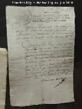 Batalla de Bailn. Firma del General Ventura Escalante. Firmante de las Capitulaciones. Exposicin Palacio Villardompardo - Jan
