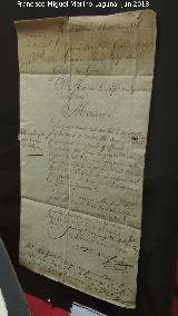 Batalla de Bailn. Manuscrito del Mariscal Marescot. Firmante de las capitulaciones. Mastrich 1806. Exposicin Palacio Villardompardo - Jan