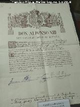 Alfonso XIII de Espaa. Certificado de servicios militares. Firmado por el Rey 1928. Exposicin Palacio Villardompardo - Jan