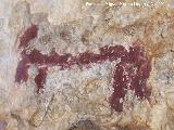 Pinturas rupestres de la Cueva de los Molinos. Zooformo