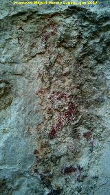 Pinturas rupestres de la Cueva de los Molinos. Parte alta del grupo II