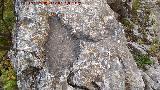 Pinturas rupestres de la Cueva de los Molinos. Pileta con desage a la entrada del yacimiento