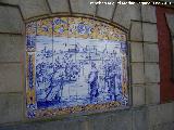 Plaza de la Constitucin. Azulejos de la rendicin de Arjona a Fernando III