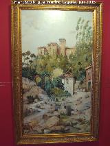 Alhambra. Vista de la Alhambra 1892 obra de Blanco Merino