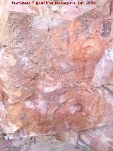 Pinturas rupestres del Barranco de la Cueva Grupo VI. Panel izquierdo