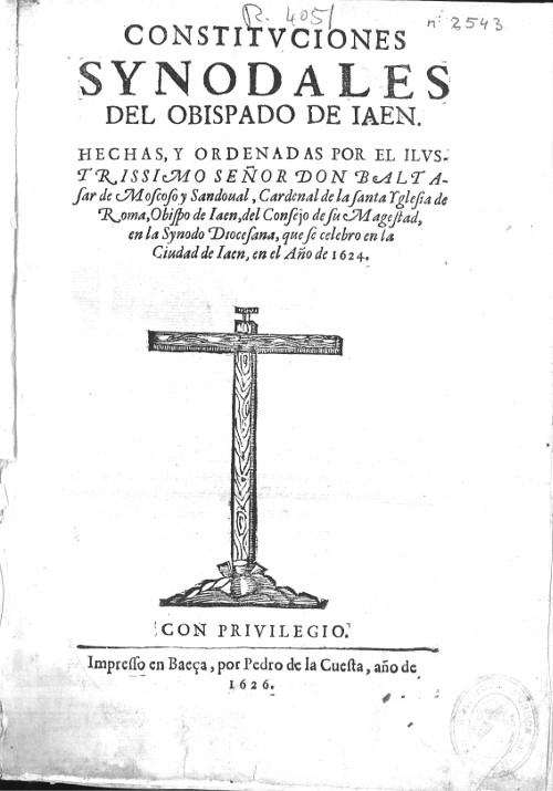 Obispado - Obispado. Constituciones del Obispado de Jan 1624