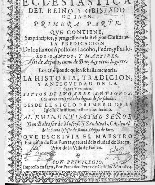Obispado - Obispado. Historia eclesistica del Obispado de Jan 1634