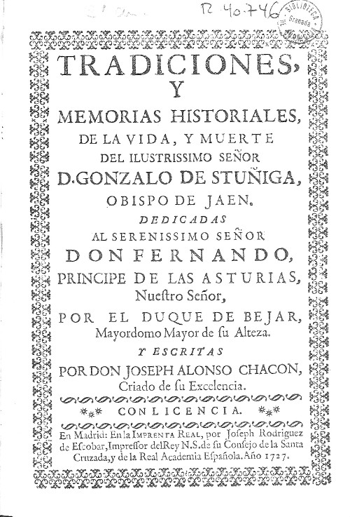 Obispado - Obispado. Memorias del Obispo Gonzolo de Stuiga 1727