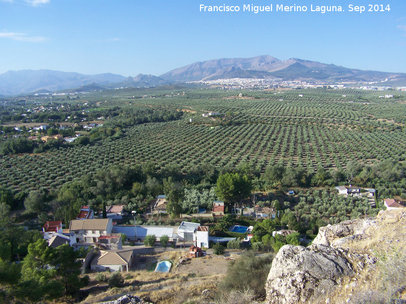 Oppidum Puente Tablas - Oppidum Puente Tablas. Vistas. Sus tierras de cultivo y comunicacin visual con el Oppidum de Jan