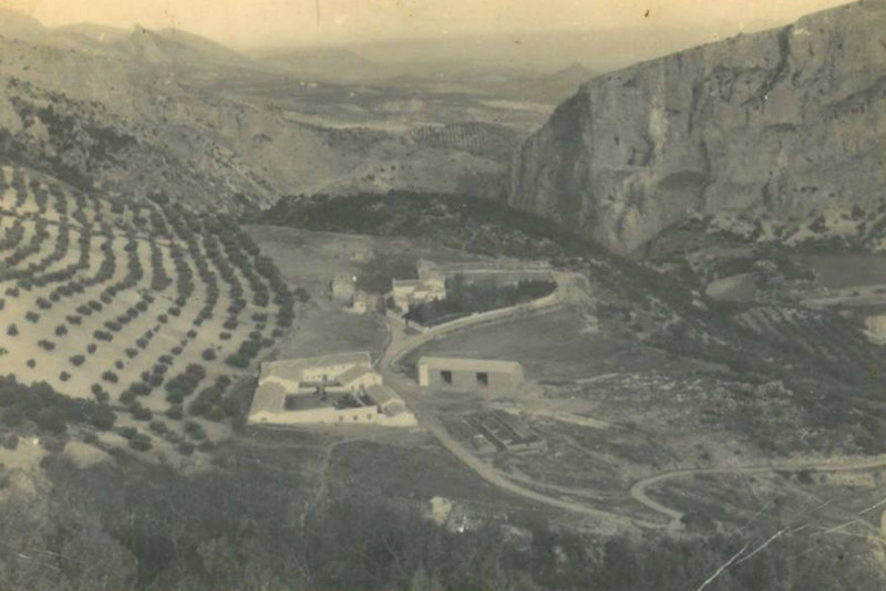 Aldea de Santa Cristina u Otiar - Aldea de Santa Cristina u Otiar. Instalaciones de la Hacienda Santa Cristina (aldea y vaquera) hacia el ao 1960