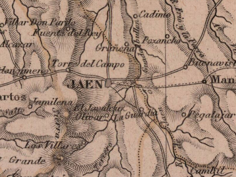 Aldea de Santa Cristina u Otiar - Aldea de Santa Cristina u Otiar. Mapa 1862