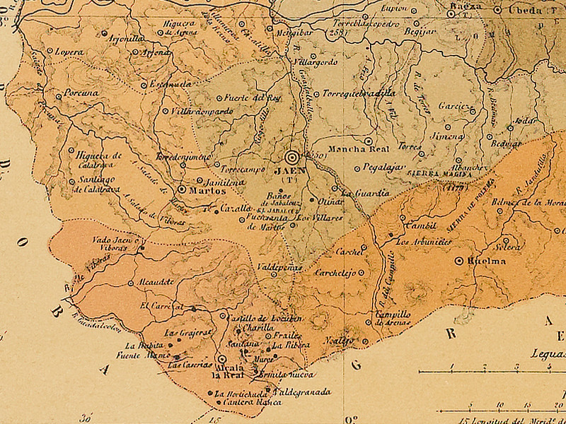 Aldea de Santa Cristina u Otiar - Aldea de Santa Cristina u Otiar. Mapa 1879