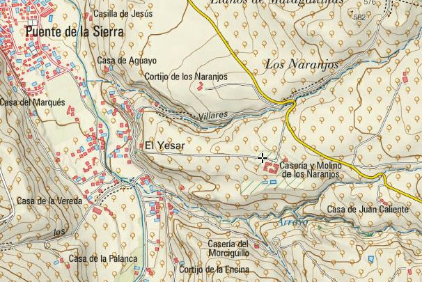 Casera de los Naranjos - Casera de los Naranjos. Mapa