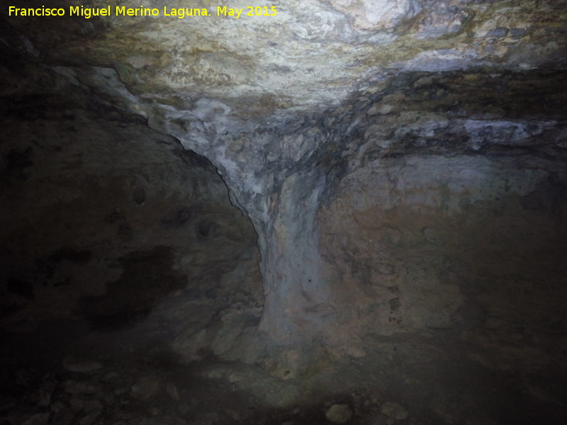 Cueva del Agua - Cueva del Agua. Columna ptrea