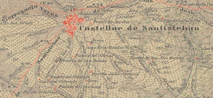 Ermita de San Benito - Ermita de San Benito. Mapa antiguo