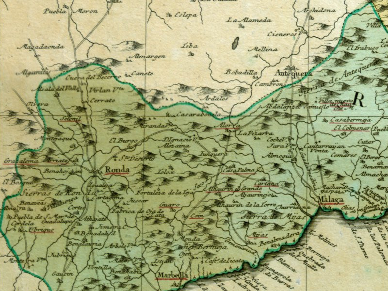 Benaojn. Mapa 1782