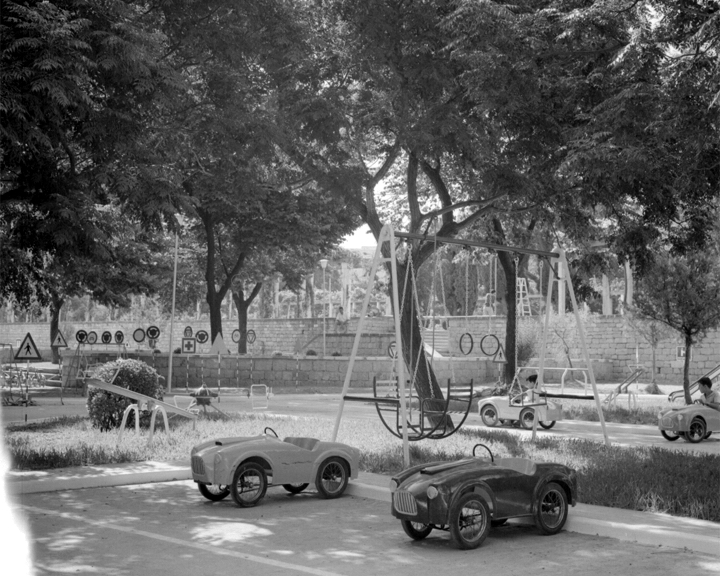 Parque de la Concordia - Parque de la Concordia. Foto antigua. Cochecitos de nios