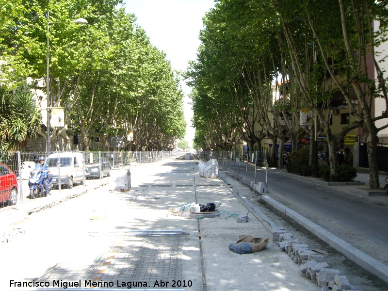 Paseo de la Estacin - Paseo de la Estacin. Obras del tranva