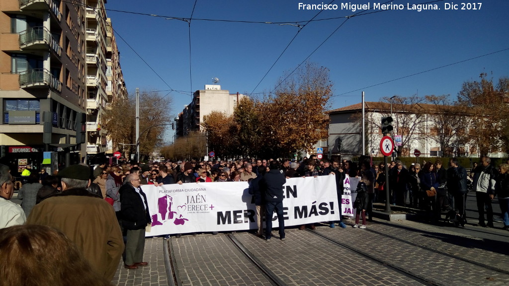 Paseo de la Estacin - Paseo de la Estacin. Manifestacin