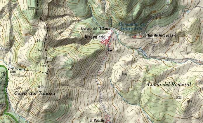 Aldea Arroyo Fro - Aldea Arroyo Fro. Mapa
