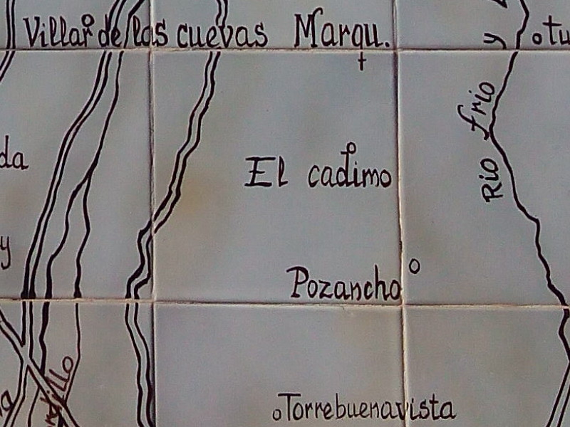 Aldea Villar de las Cuevas - Aldea Villar de las Cuevas. Mapa de Bernardo Jurado. Casa de Postas - Villanueva de la Reina