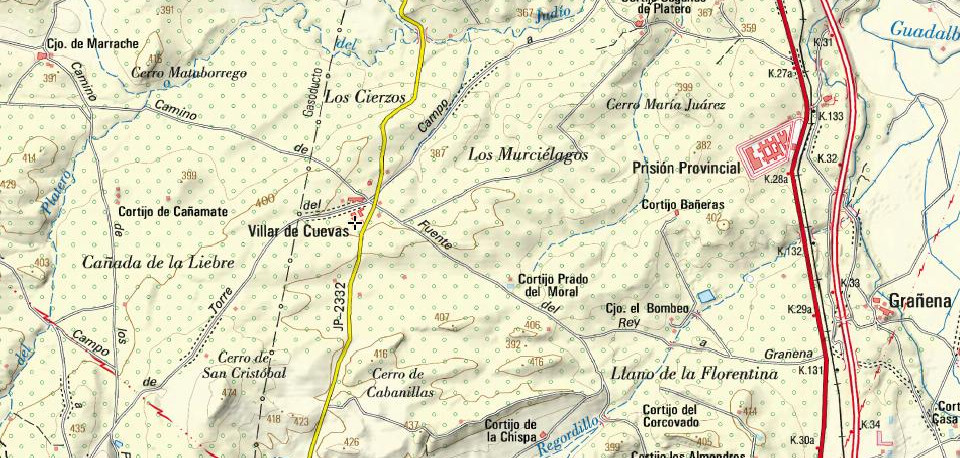 Aldea Villar de las Cuevas - Aldea Villar de las Cuevas. Mapa