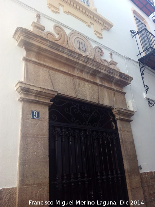 Casa de la Calle Montero Moya n 9 - Casa de la Calle Montero Moya n 9. Portada