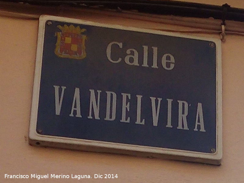 Calle Vandelvira - Calle Vandelvira. Placa