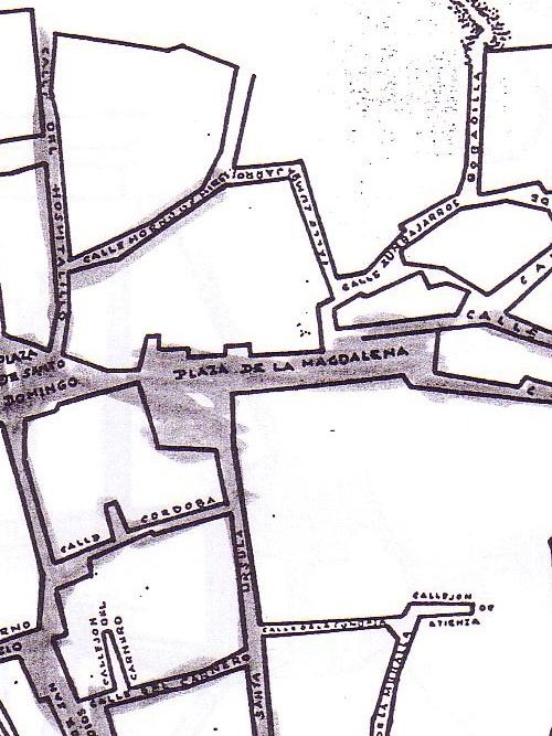 Plaza de la Magdalena - Plaza de la Magdalena. Mapa 1940