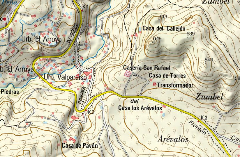 Casera de San Rafael - Casera de San Rafael. Mapa