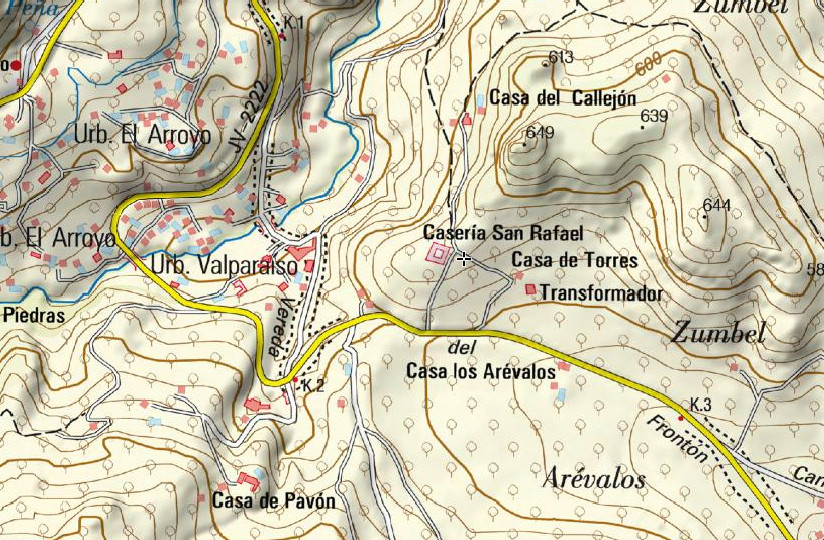 Casera de San Rafael - Casera de San Rafael. Mapa