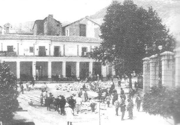 Plaza de San Francisco - Plaza de San Francisco. Obras de su primer adoquinado 1908