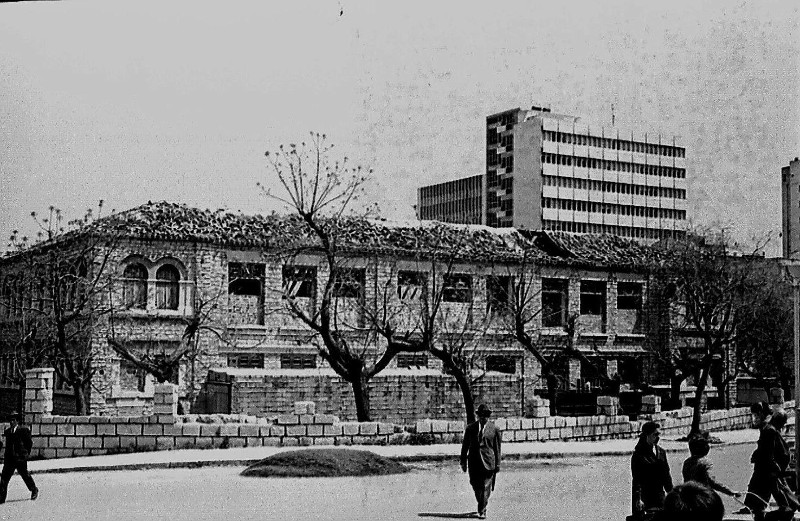 Plaza de las Batallas - Plaza de las Batallas. Foto antigua. Antiguo Comedor Social