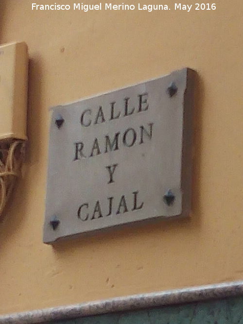 Calle Ramn y Cajal - Calle Ramn y Cajal. Placa