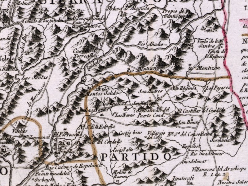 Cortijada Salido Alto - Cortijada Salido Alto. Mapa 1787