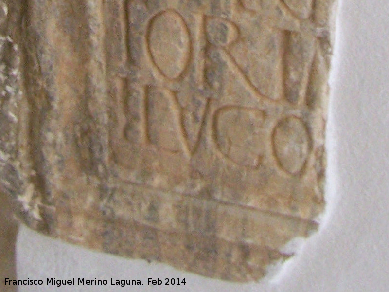 Inscripcin romana de Ilugo - Inscripcin romana de Ilugo. La palabra Ilugo. Museo Arqueolgico de Santisteban