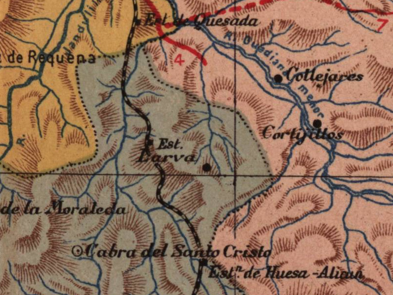 Estacin de Larva - Estacin de Larva. Mapa 1901