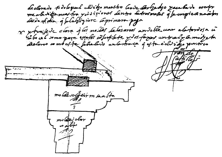 Real Monasterio de Santa Clara - Real Monasterio de Santa Clara. Proyecto de Francisco del Castillo el Mozo para el Convento de Santa Clara, 1576. Archivo Histrico Provincial de Jan.