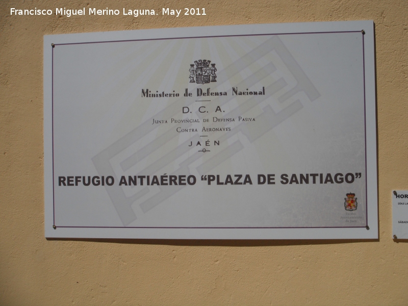 Refugio antiareo de la Plaza de Santiago - Refugio antiareo de la Plaza de Santiago. 