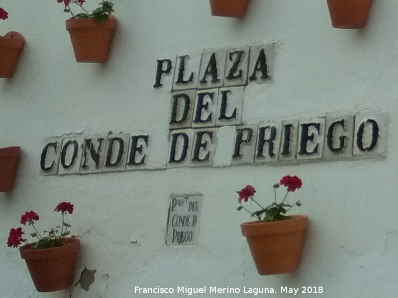 Plaza del Conde de Priego - Plaza del Conde de Priego. Azulejos
