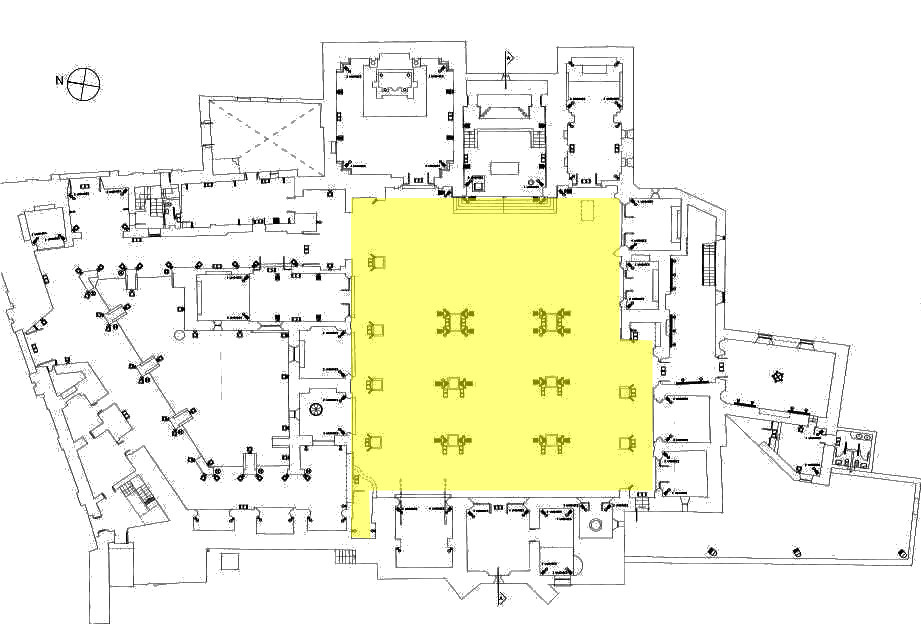 Colegiata de Santa Mara de los Reales Alczares. Interior - Colegiata de Santa Mara de los Reales Alczares. Interior. Plano