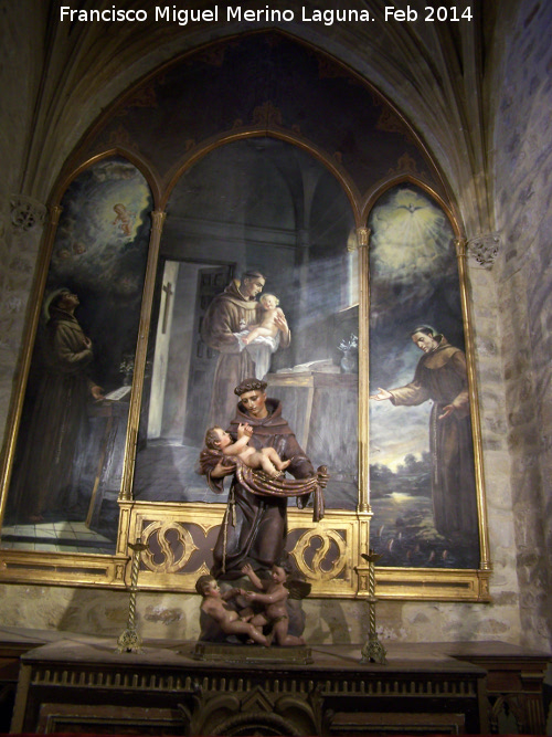 Colegiata de Santa Mara de los Reales Alczares. Capilla de los Becerra - Colegiata de Santa Mara de los Reales Alczares. Capilla de los Becerra. San Antonio